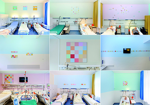 Farben und Kunst im Patient*innenzimmer 