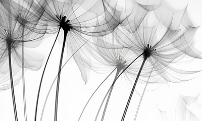 Transparente Röntgenblumen. Beileid, Trauer, Verlust