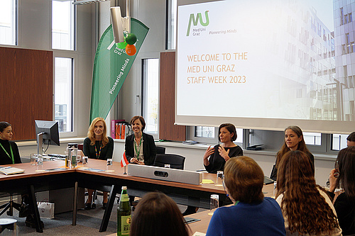 Begrüßung im Konferenzraum der Med Uni Graz