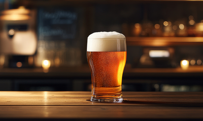 Glas Bier in einem Pub