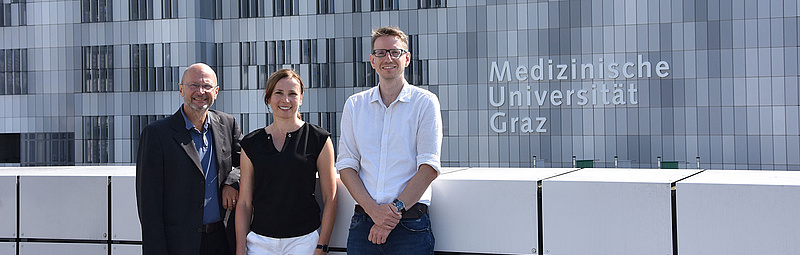 Akos Heinemann, Grazyna Kwapiszewska-Marsh und Domenic Hofmann. Credit: Med Uni Graz
