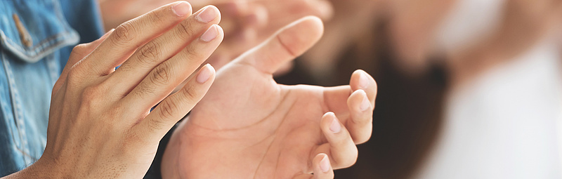 klatschende Hände, klatschen, Beifall, Applaus