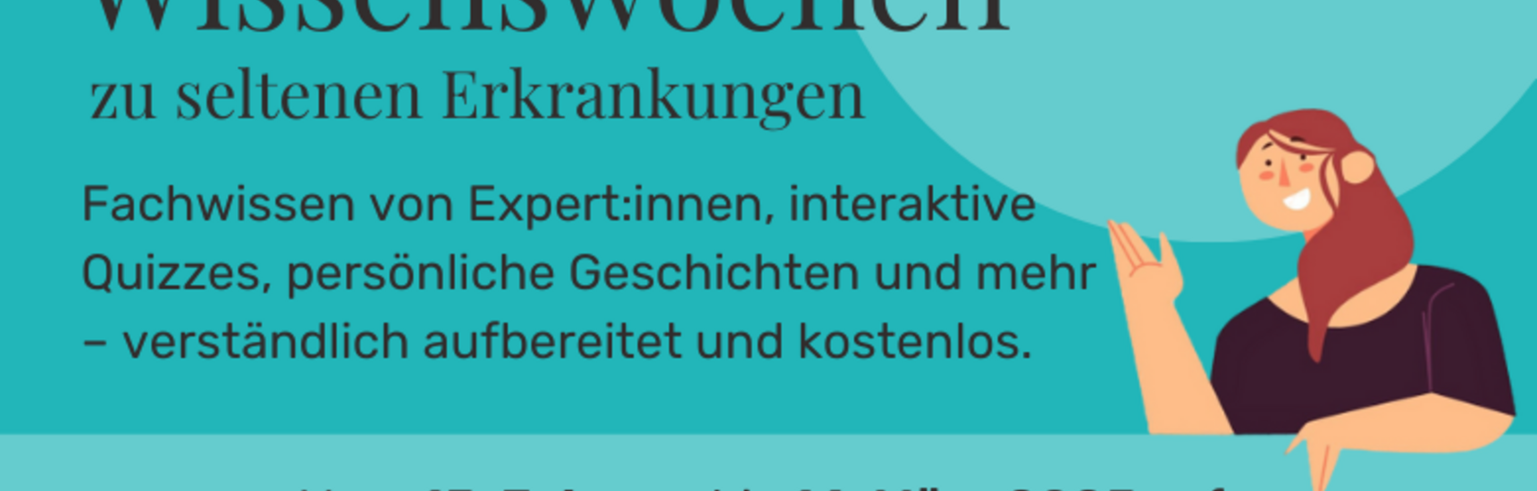Banner über Wissenswochen zu seltenen Erkrankungen