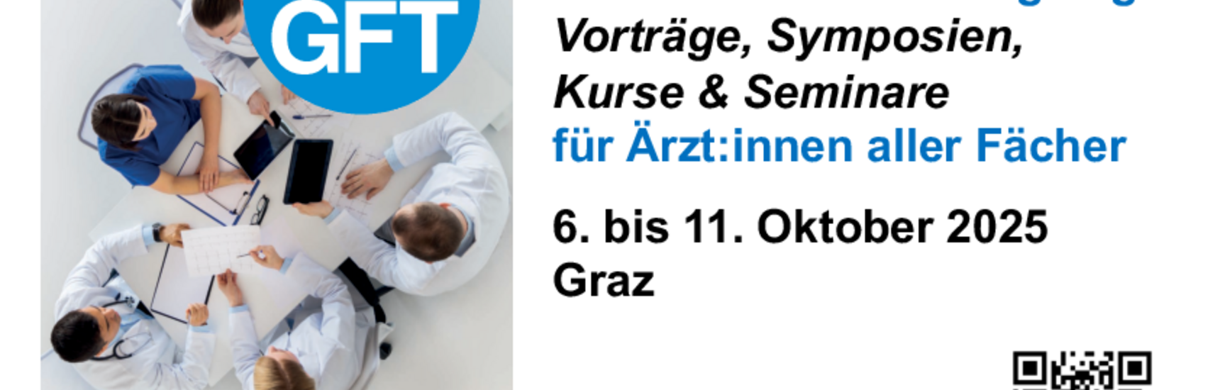 Flyer für Grazer Fortbildungstage für Ärzt:innen
