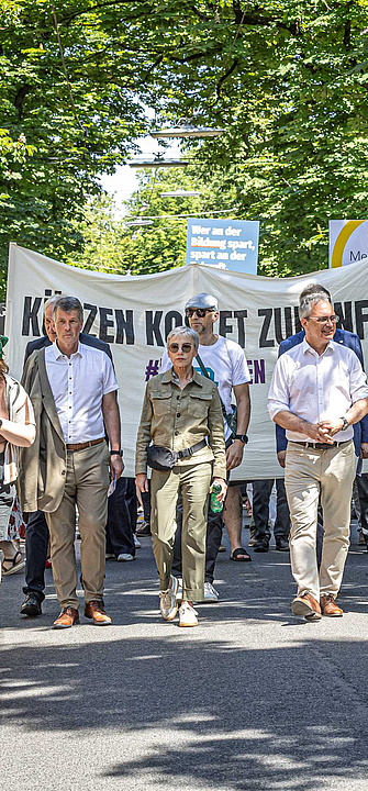 The start of the demonstration