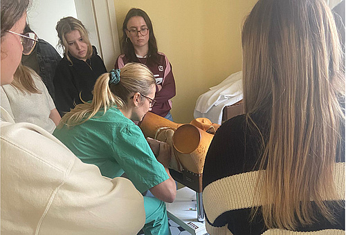 Die nachgestellte Geburt war eines der Highlights des Besuches