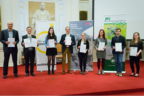 Konstantinos Kostarakos, Manfred Hartbauer, Tanja Wiesner, Anton Glieder, Sarah Bierbaumer, Julia Rieger, Markus Plass und Lisa-Marie Wagenthaler (v.l.n.r.)