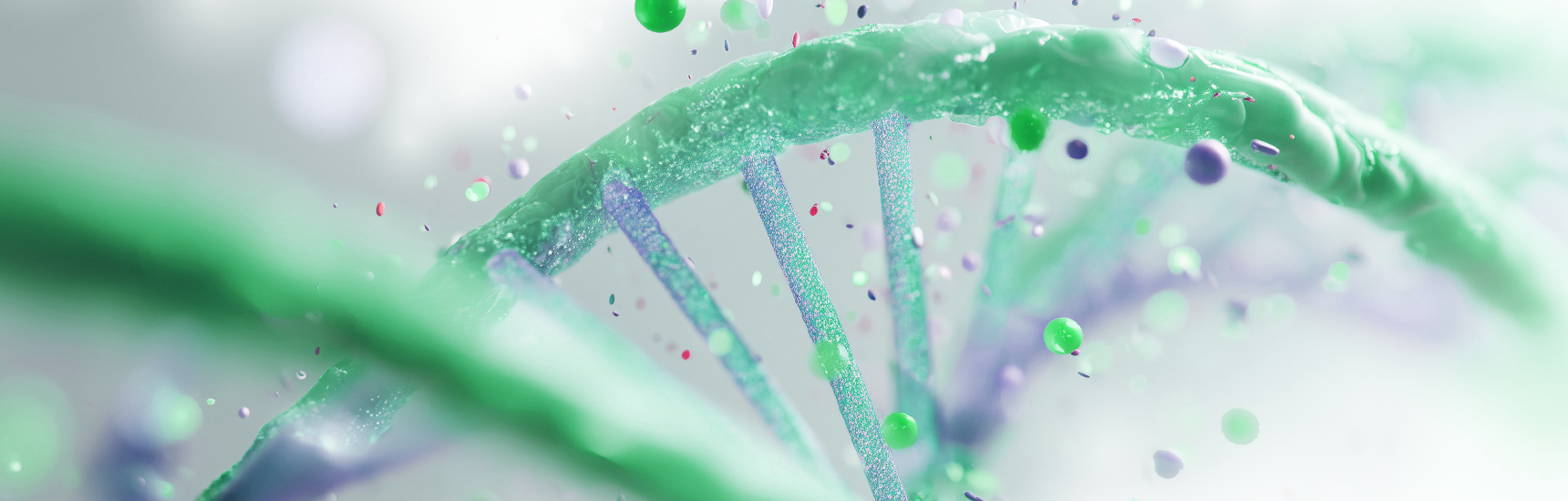 Close-up abstrakte DNA-Doppelhelix